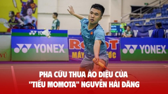 Pha cứu thua ảo diệu của "Tiểu Momota" Nguyễn Hải Đăng ở giải vô địch cầu lông đồng đội quốc gia